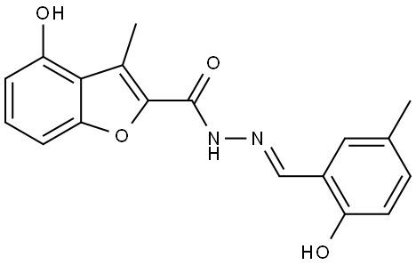 4-Hydroxy-3-methyl-2- benzofurancarboxylic acid (2E)-2-[(2-hydroxy-5-methylphenyl... Struktur