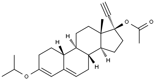 19-Norpregna-1,3,5(10)-trien-20-yne-3,17-diol, 3,17-diacetate, (17α)- Struktur