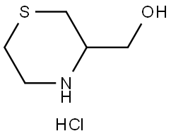 3-Thiomorpholinemethanol, hydrochloride (1:1) Struktur