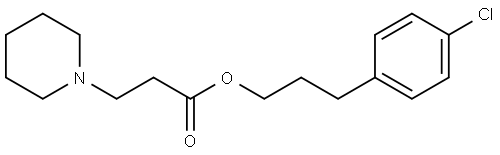 1-Piperidinepropanoic acid, 3-(4-chlorophenyl)propyl ester Struktur