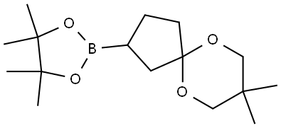 2-(8,8-dimethyl-6,10-dioxaspiro[4.5]decan-2-yl)-4,4,5,5-tetramethyl-1,3,2-dioxaborolane Struktur