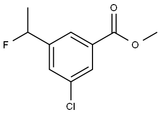 Benzoic acid, 3-chloro-5-(1-fluoroethyl)-, methyl ester Struktur