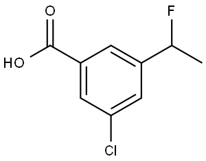 3-Chloro-5-(1-fluoroethyl)benzoic acid Struktur