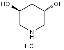 (3S,5S)-Piperidine-3,5-diol hydrochloride Struktur