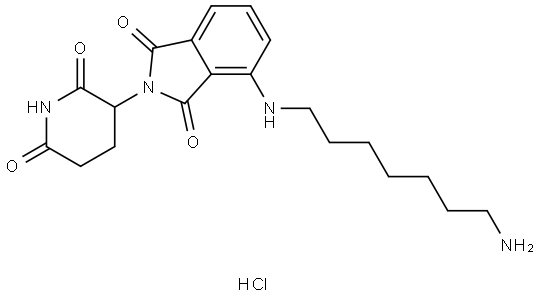 Pomalidomide 4'-alkylC7-amine Struktur