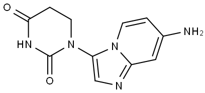 2,4(1H,3H)-Pyrimidinedione, 1-(7-aminoimidazo[1,2-a]pyridin-3-yl)dihydro- Struktur