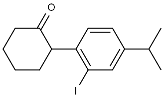 2-(2-iodo-4-isopropylphenyl)cyclohexan-1-one Struktur