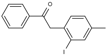 2-(2-iodo-4-methylphenyl)-1-phenylethan-1-one Struktur