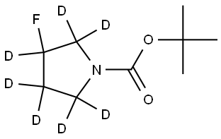 tert-butyl 3-fluoropyrrolidine-1-carboxylate-2,2,3,4,4,5,5-d7 Struktur