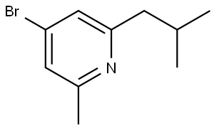 4-bromo-2-isobutyl-6-methylpyridine Struktur