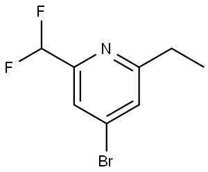 4-bromo-2-(difluoromethyl)-6-ethylpyridine Struktur