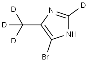 4-bromo-5-(methyl-d3)-1H-imidazole-2-d Struktur