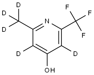 2-(methyl-d3)-6-(trifluoromethyl)pyridin-3,5-d2-4-ol Struktur