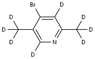 4-bromo-2,5-bis(methyl-d3)pyridine-3,6-d2 Struktur