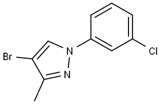 4-bromo-1-(3-chlorophenyl)-3-methyl-1H-pyrazole Struktur