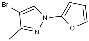 4-bromo-1-(furan-2-yl)-3-methyl-1H-pyrazole Struktur