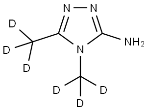 4,5-bis(methyl-d3)-4H-1,2,4-triazol-3-amine Struktur