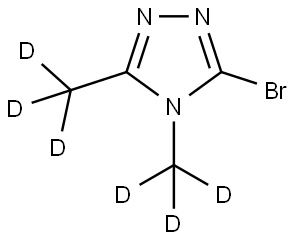 3-bromo-4,5-bis(methyl-d3)-4H-1,2,4-triazole Struktur