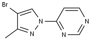 4-(4-bromo-3-methyl-1H-pyrazol-1-yl)pyrimidine Struktur