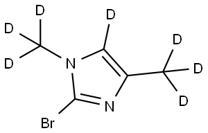 2-bromo-1,4-bis(methyl-d3)-1H-imidazole-5-d Struktur