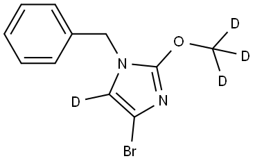 1-benzyl-4-bromo-2-(methoxy-d3)-1H-imidazole-5-d Struktur