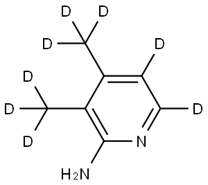 3,4-bis(methyl-d3)pyridin-5,6-d2-2-amine Struktur