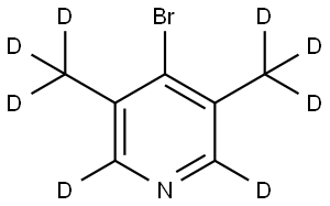 4-bromo-3,5-bis(methyl-d3)pyridine-2,6-d2 Struktur