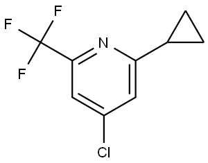 4-chloro-2-cyclopropyl-6-(trifluoromethyl)pyridine Struktur