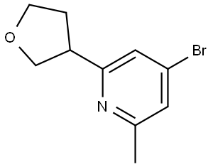 4-bromo-2-methyl-6-(tetrahydrofuran-3-yl)pyridine Struktur