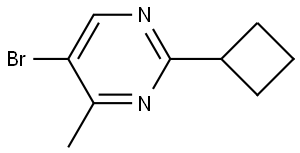 5-bromo-2-cyclobutyl-4-methylpyrimidine Struktur