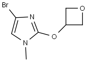 4-bromo-1-methyl-2-(oxetan-3-yloxy)-1H-imidazole Struktur