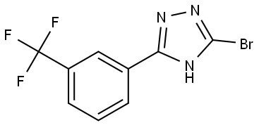 3-bromo-5-(3-(trifluoromethyl)phenyl)-4H-1,2,4-triazole Struktur