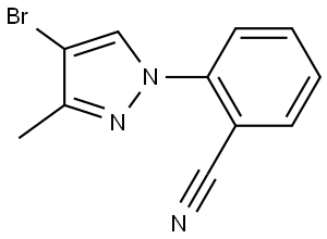 2-(4-bromo-3-methyl-1H-pyrazol-1-yl)benzonitrile Struktur