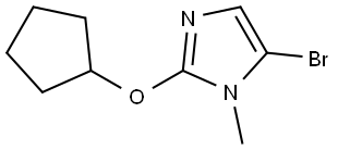 5-bromo-2-(cyclopentyloxy)-1-methyl-1H-imidazole Struktur