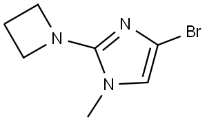 2-(azetidin-1-yl)-4-bromo-1-methyl-1H-imidazole Struktur