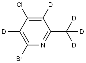 2-bromo-4-chloro-6-(methyl-d3)pyridine-3,5-d2 Struktur