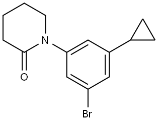 1-(3-bromo-5-cyclopropylphenyl)piperidin-2-one Struktur