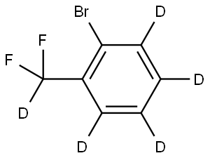 1-bromo-2-(difluoromethyl-d)benzene-3,4,5,6-d4 Struktur