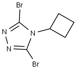 3,5-dibromo-4-cyclobutyl-4H-1,2,4-triazole Struktur