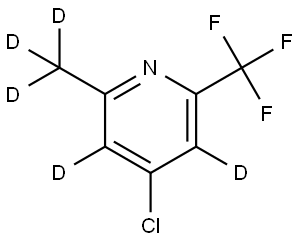 4-chloro-2-(methyl-d3)-6-(trifluoromethyl)pyridine-3,5-d2 Struktur