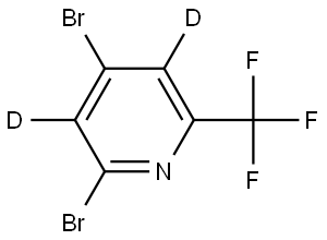 2,4-dibromo-6-(trifluoromethyl)pyridine-3,5-d2 Struktur