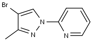 2-(4-bromo-3-methyl-1H-pyrazol-1-yl)pyridine Struktur