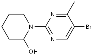 1-(5-bromo-4-methylpyrimidin-2-yl)piperidin-2-ol Struktur