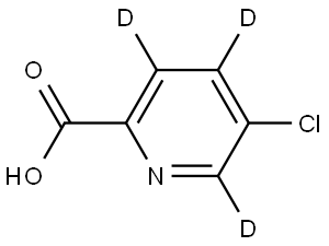 5-chloropicolinic-3,4,6-d3 acid Struktur