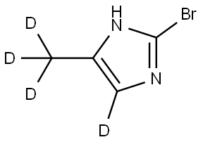 2-bromo-4-(methyl-d3)-1H-imidazole-5-d Struktur