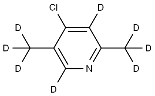 4-chloro-2,5-bis(methyl-d3)pyridine-3,6-d2 Struktur