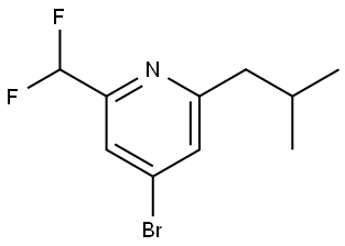 4-bromo-2-(difluoromethyl)-6-isobutylpyridine Struktur