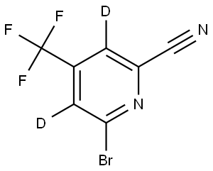 6-bromo-4-(trifluoromethyl)picolinonitrile-3,5-d2 Struktur