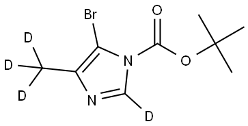 tert-butyl 5-bromo-4-(methyl-d3)-1H-imidazole-1-carboxylate-2-d Struktur