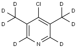 4-chloro-3,5-bis(methyl-d3)pyridine-2,6-d2 Struktur